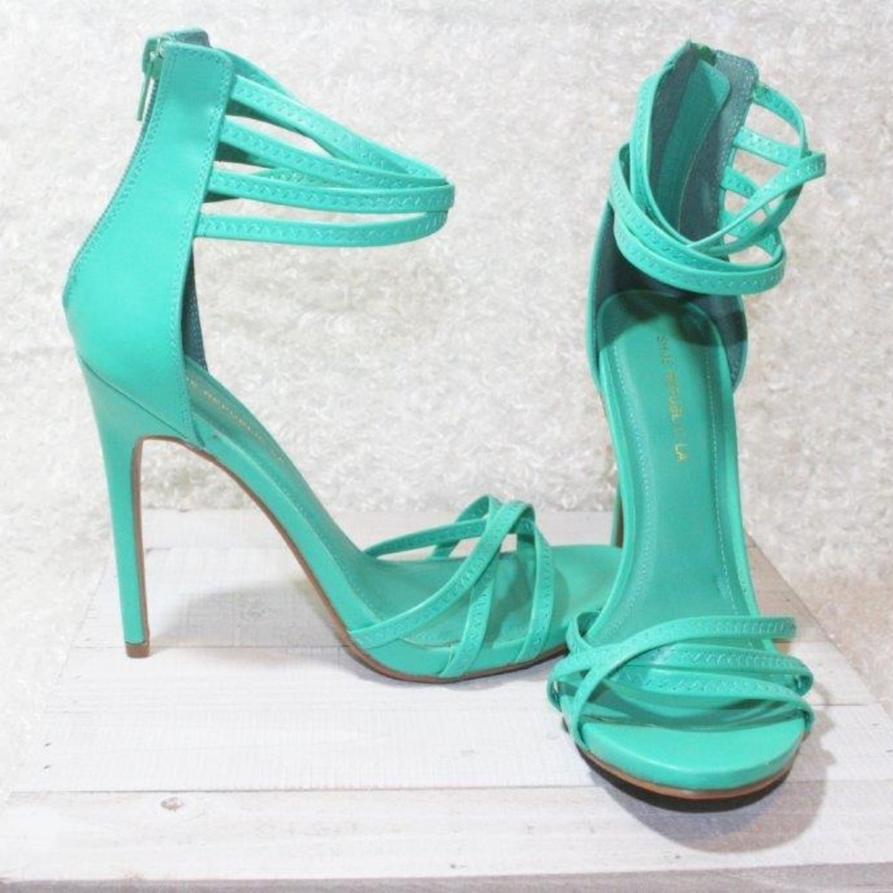 Turquoise Strappy Heal
